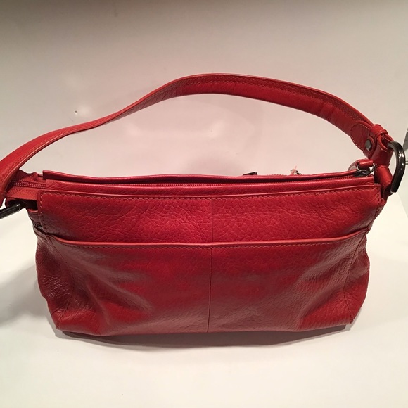 Perlina Red Leather Handbag - Picture 2 of 6